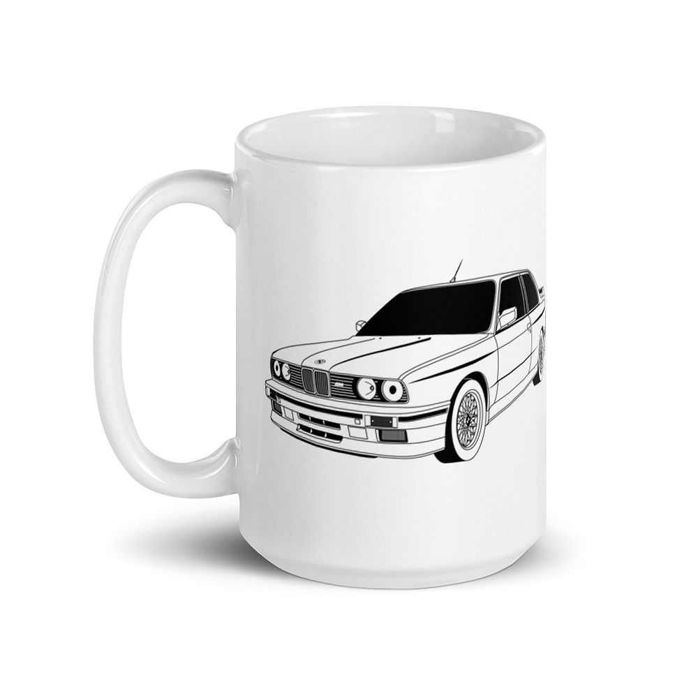 Thumbnail: BMW M3 E30 Coffee Mug Ceramic Mug Car Enthusiast Gift Car Mug Car Graphic Cup