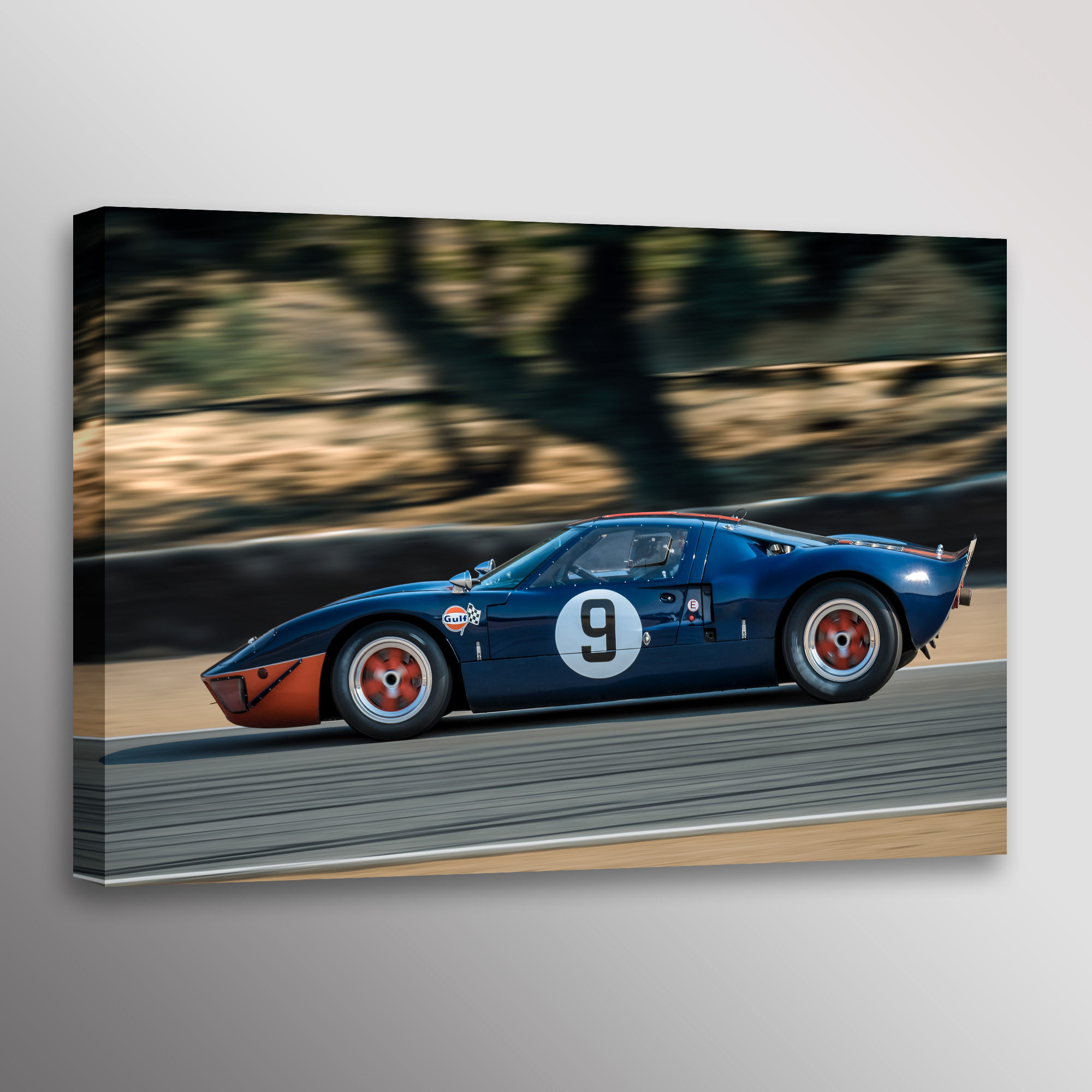 Ford GT40 #9 Racecar Canvas Print Wall Art