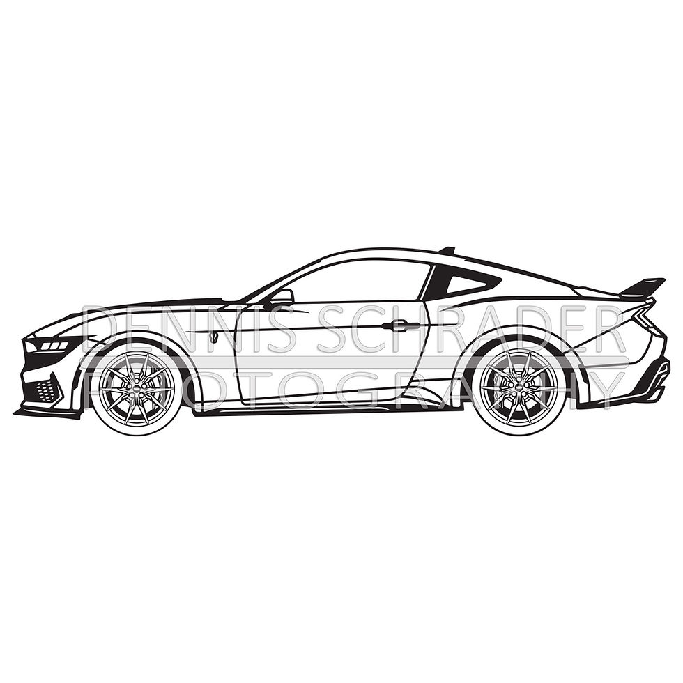 Thumbnail: Ford Mustang Dark Horse 2024 Full Digital Download Car Illustration svg Vector