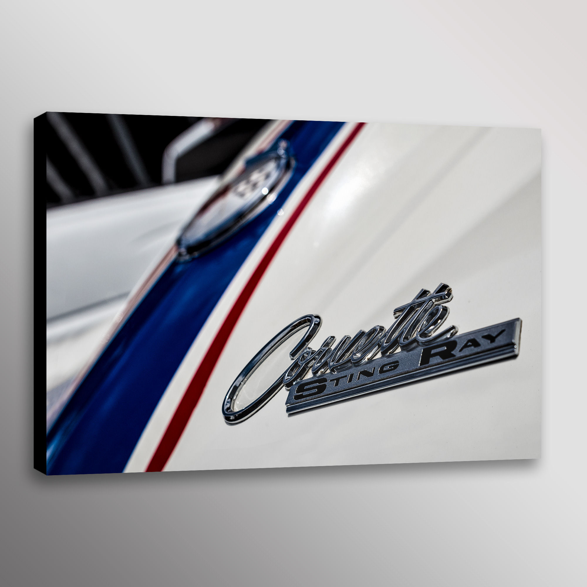 1963 Chevrolet Corvette Sting Ray Emblem Canvas Print  Wall Art