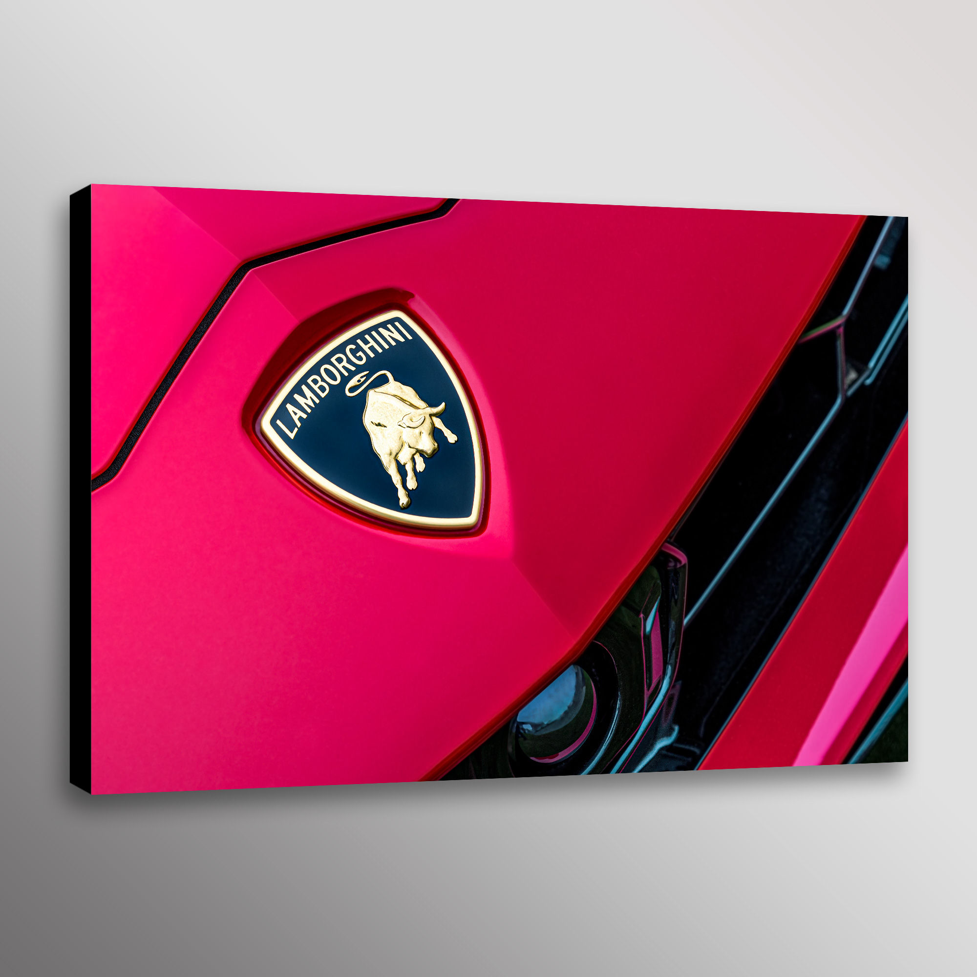 Lamborghini Urus SUV Hood Emblem Canvas Print Wall Art