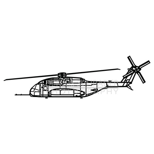 CH-53 Military Helicopter Side Digital Download Illustration svg Vector ...