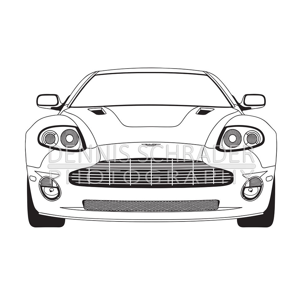 Thumbnail: Aston Martin Vantage Front Digital Download Car Illustration svg Vector