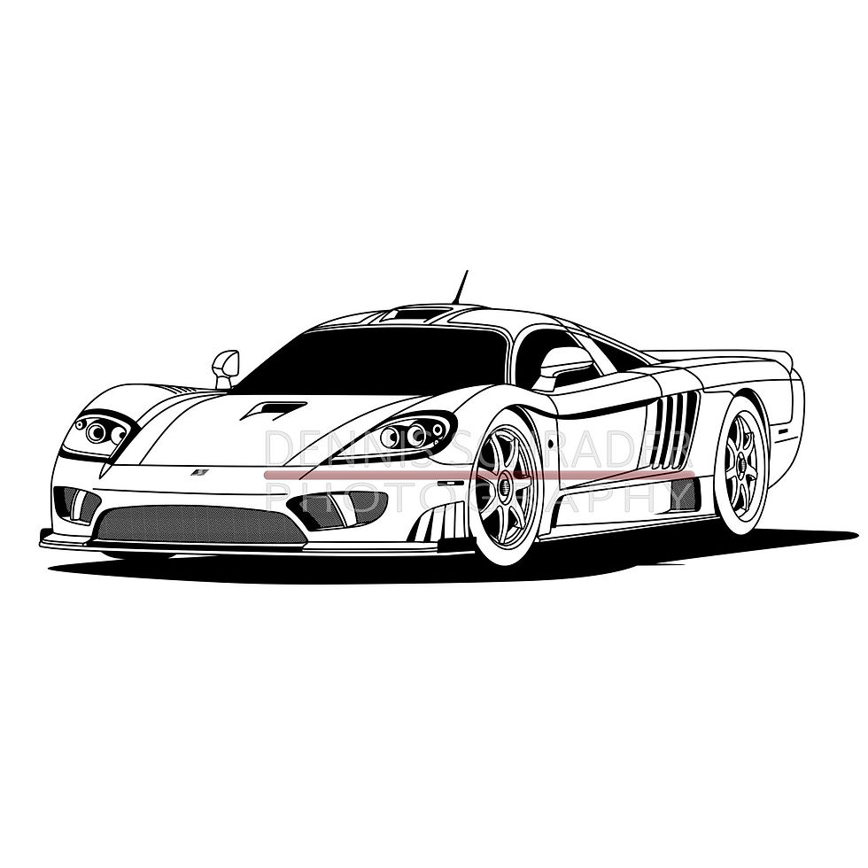 Thumbnail: Saleen S7 Digital Download Car Illustration svg Vector