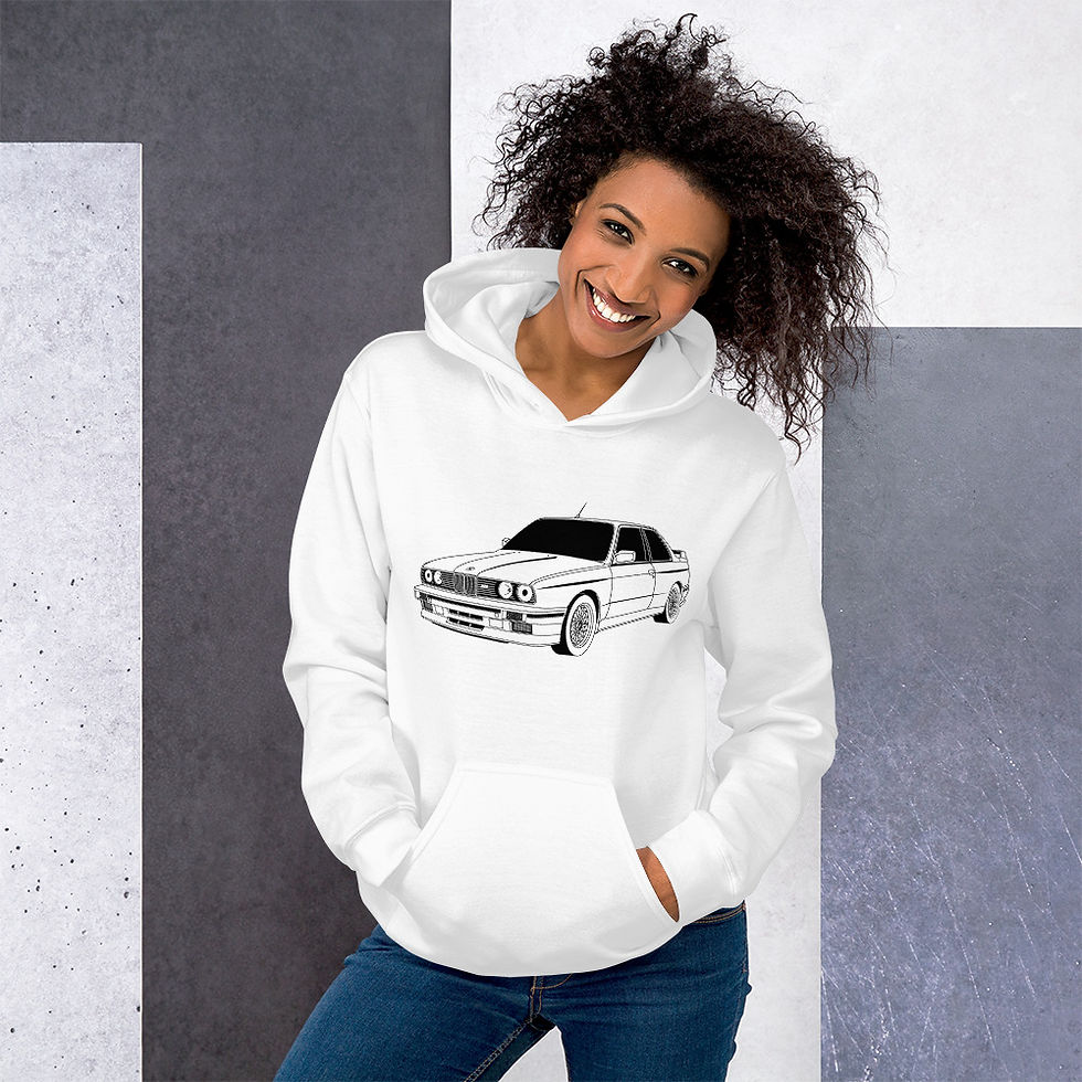 Thumbnail: BMW E30 M3 Pullover Hoodie Sweatshirt Unisex Multiple Colors Available