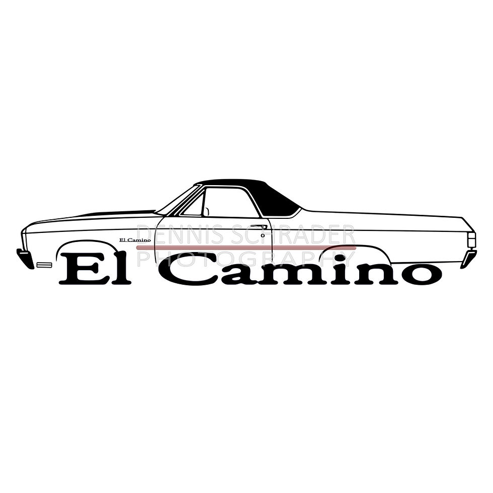 Thumbnail: Chevrolet El Camino 1968 Digital Download Car Illustration svg Vector