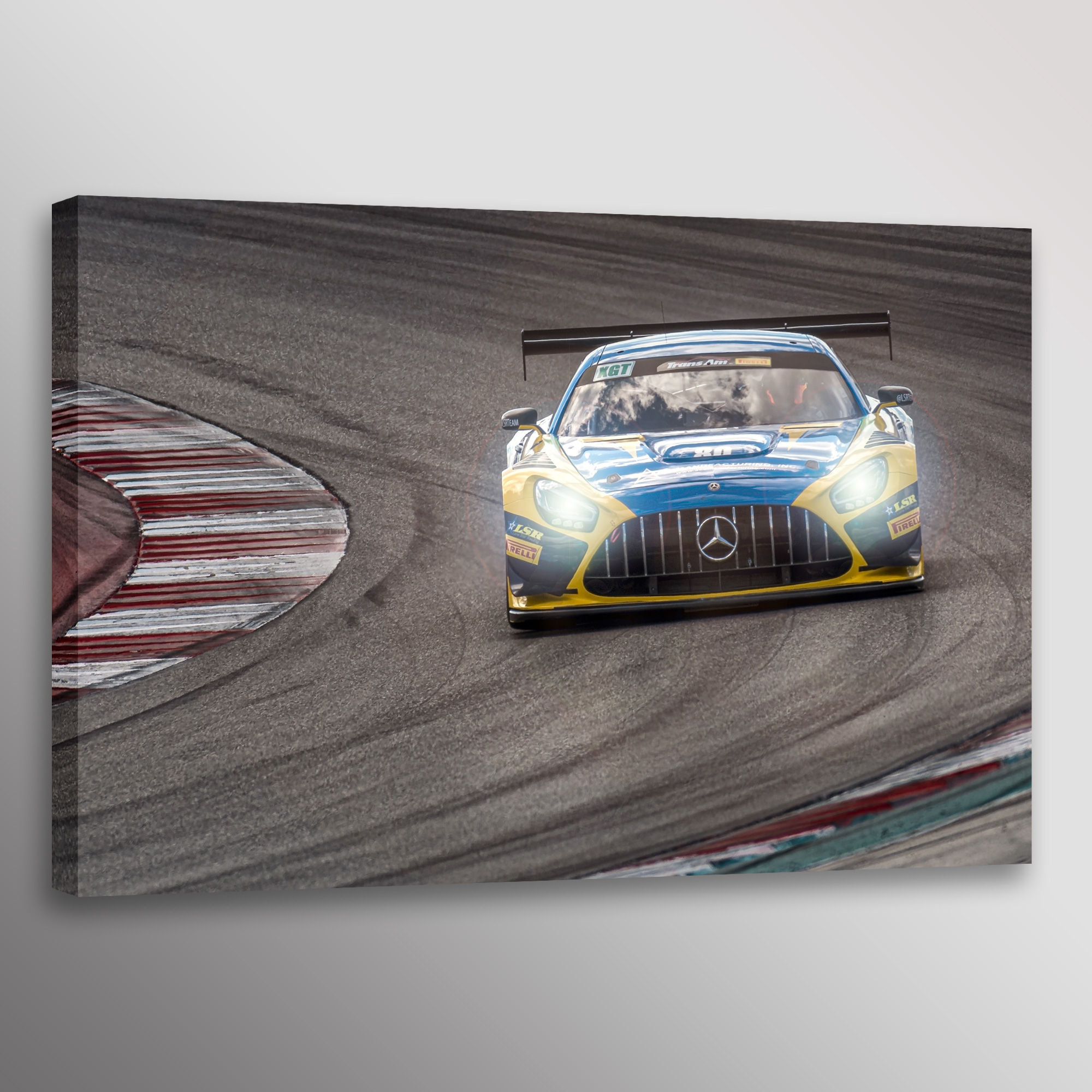 Mercedes GT Trans-Am Racecar Canvas Print Wall Art