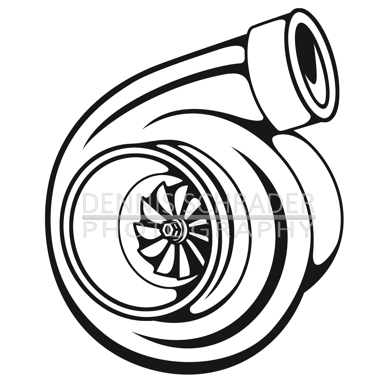 Turbocharger Graphic Digital Download Car Illustration svg Vector