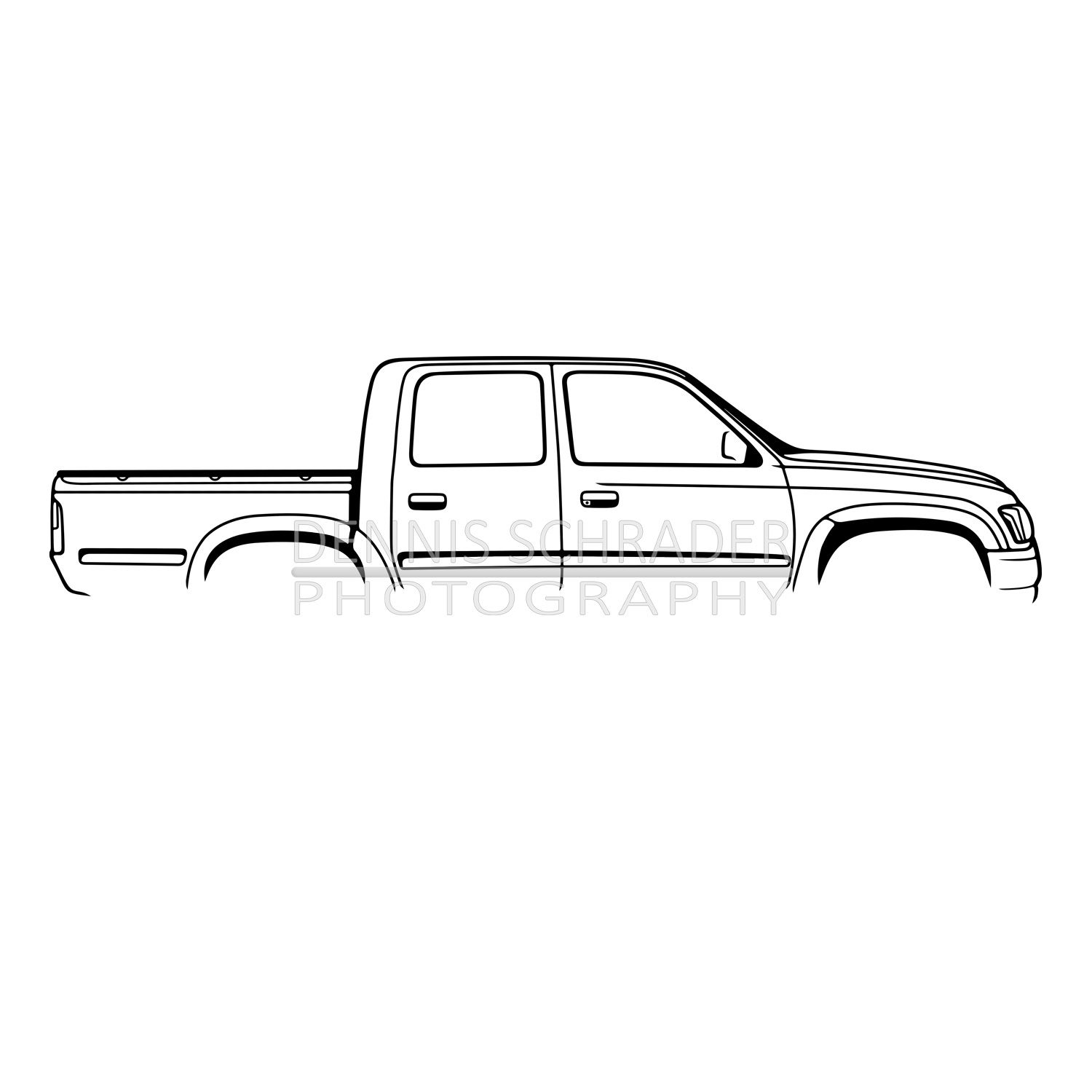 Toyota Hilux 2002 Digital Download Truck Illustration svg Vector