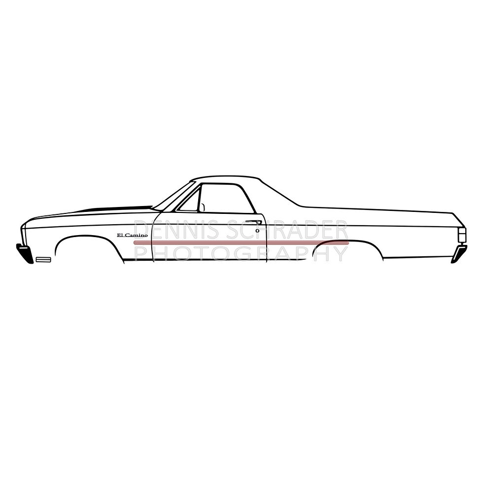 Thumbnail: Chevrolet El Camino 1968 Digital Download Car Illustration svg Vector