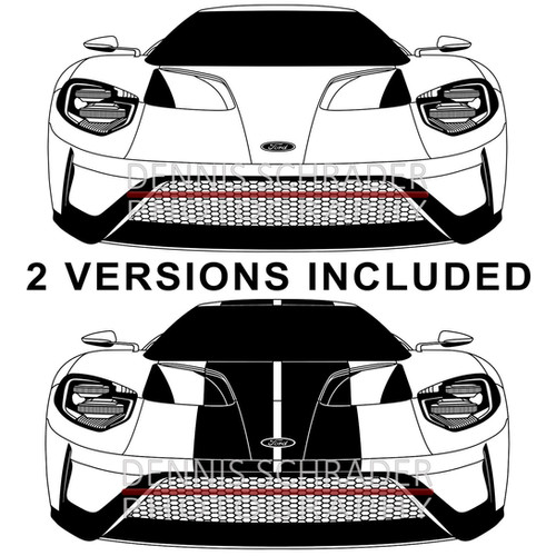 Ford GT Supercar Front Digital Download Car Illustration svg Vector ...