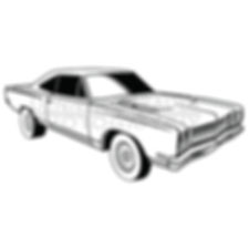 Plymouth Road Runner 1969  Digital Download Car Illustration svg Vector