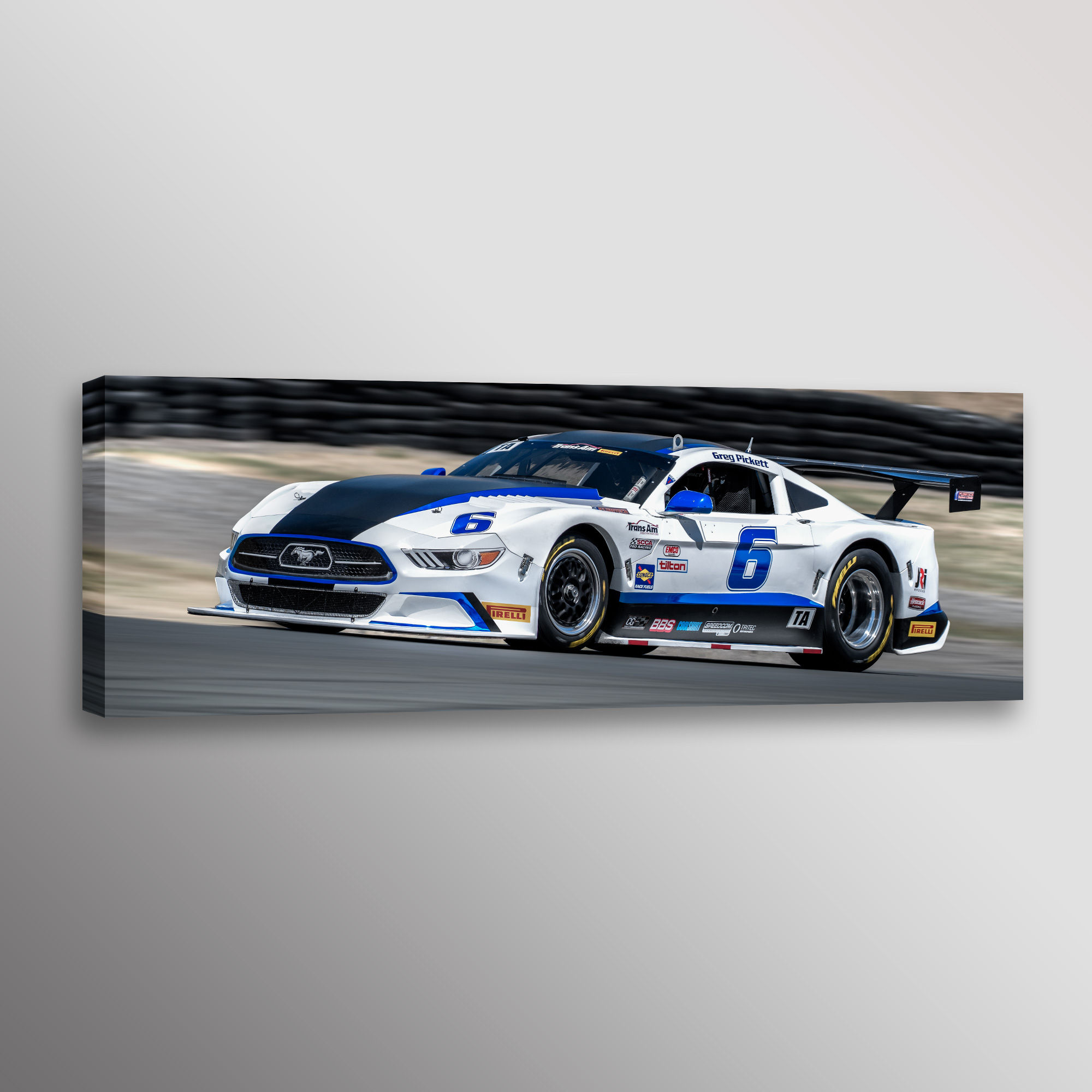 2018 Ford Mustang Trans-Am Racecar Canvas Print Wall Art