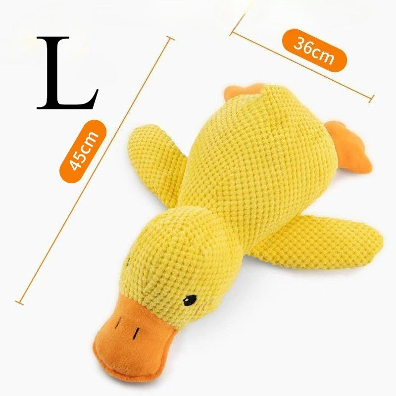 Thumbnail: Durable squeaky plush duck for dogs