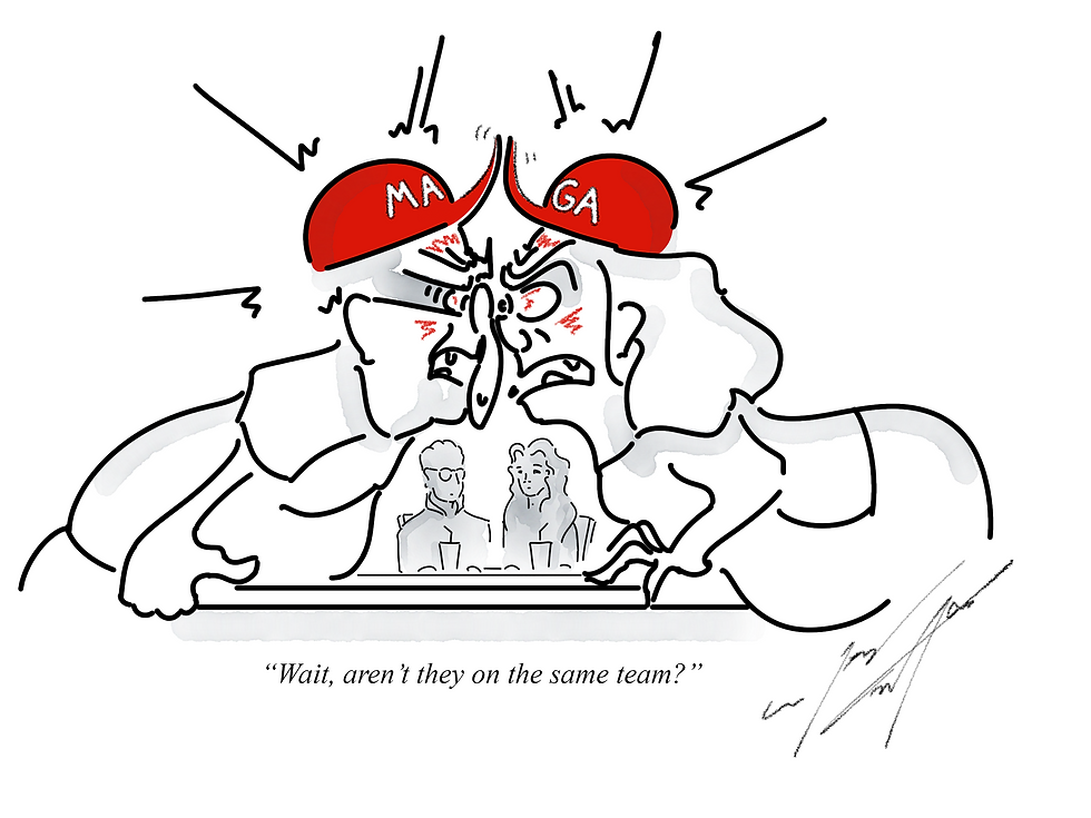 Two MAGA people fighting over an agreement.