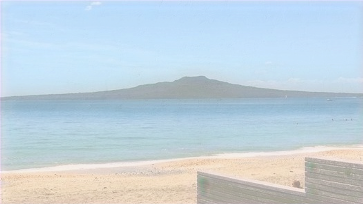 Image of Rangitoto Island from Milford Beach