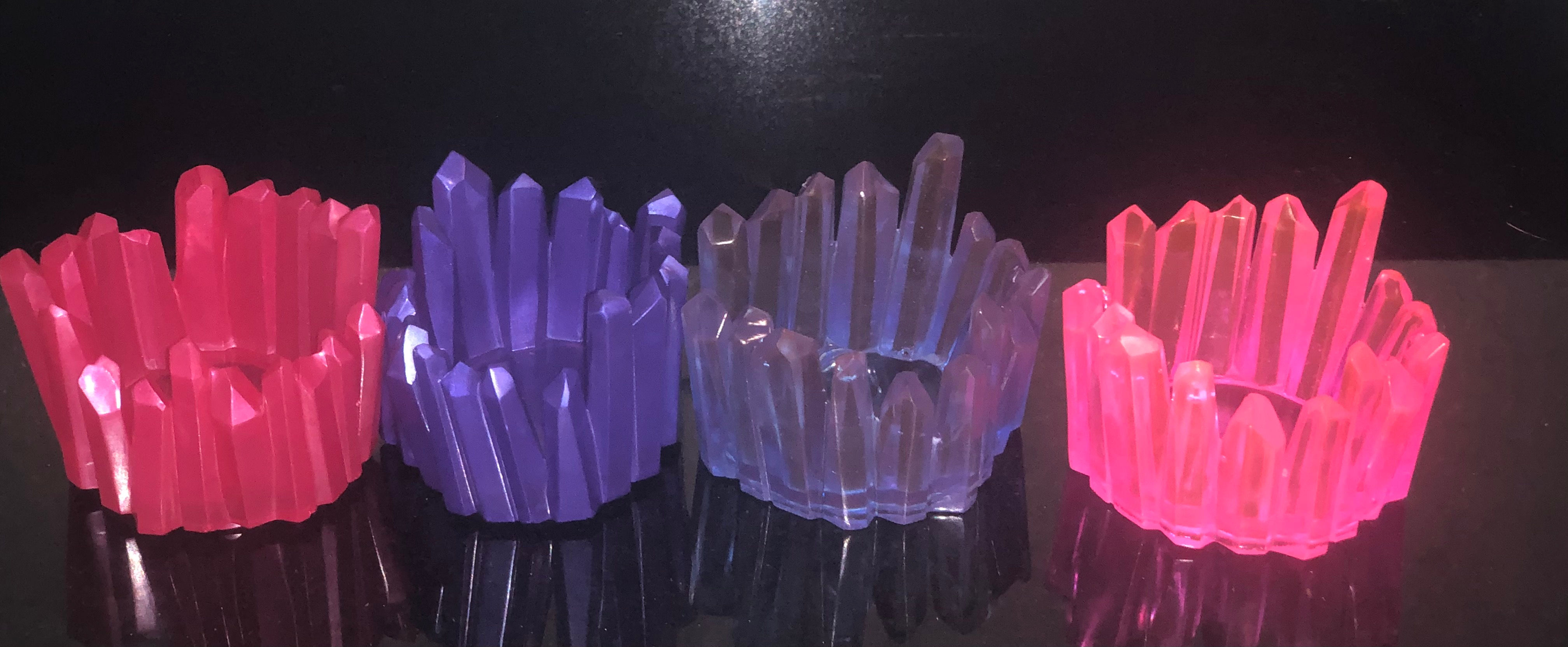 Resin Crystal Cluster Tealight Holders