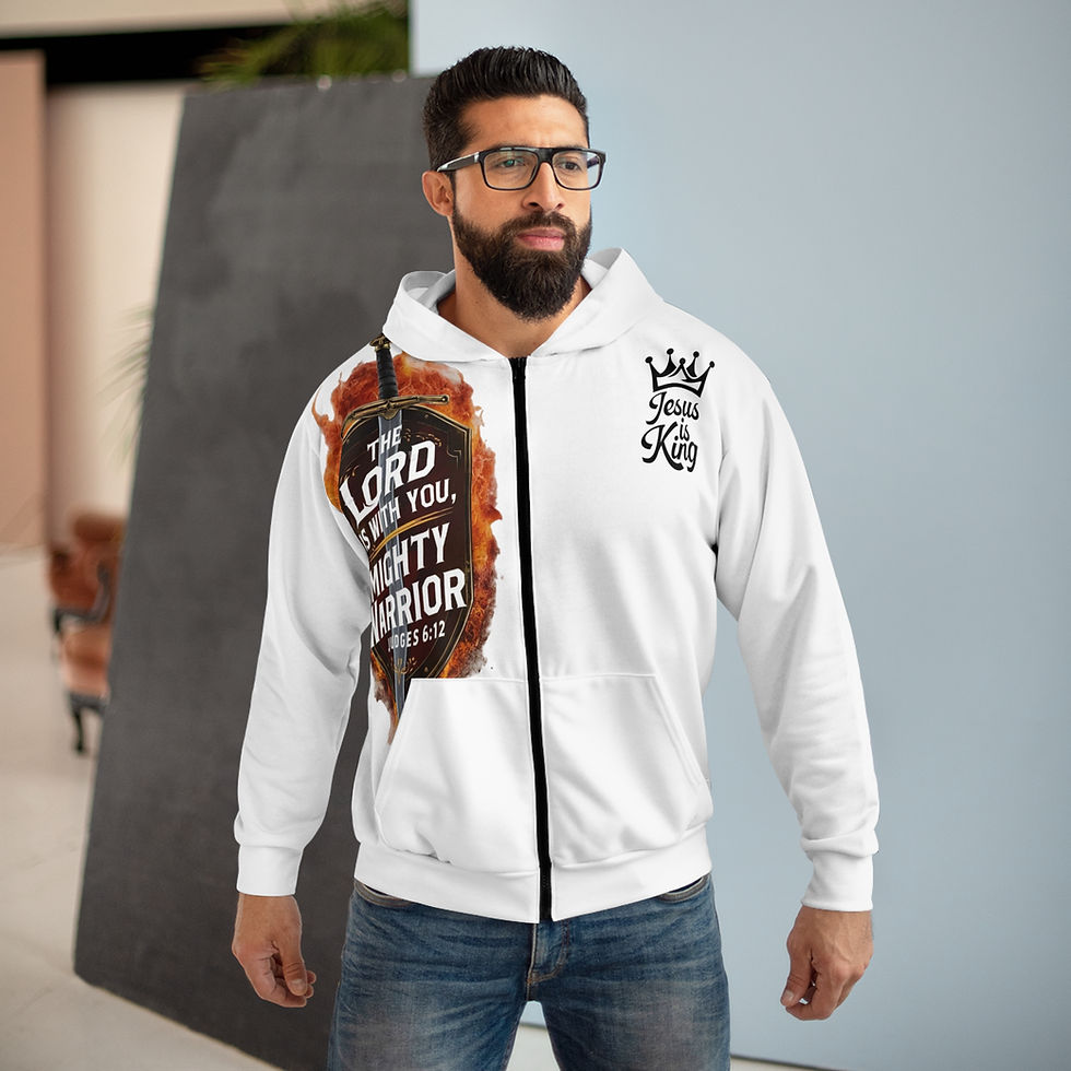 Jesus-Unisex Zip Hoodie (AOP)