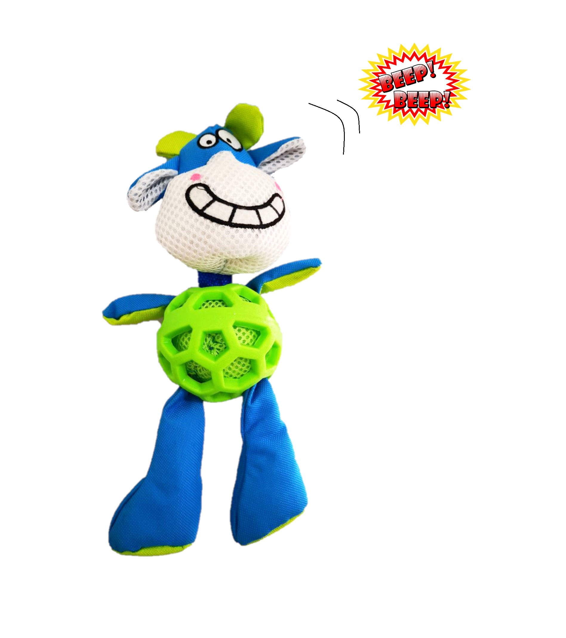 Juguete de peluche, pito y cuerpo bola TPR de 23cm