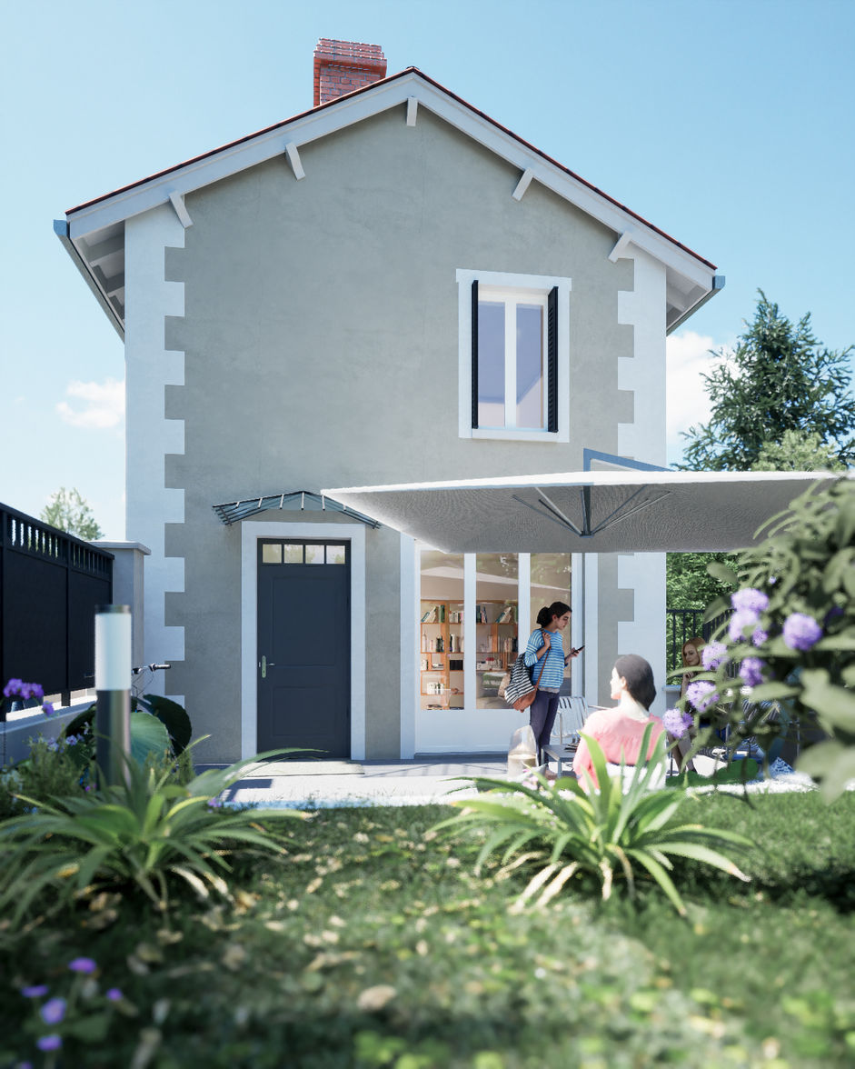 bellevue-visualisation3d.com 
Rénovation des façades, maison individuelle 2022.
Perspectives 3D extérieures réalisées pour le projet de rénovation des façades Tassin-la-Demi-Lune, 69160.