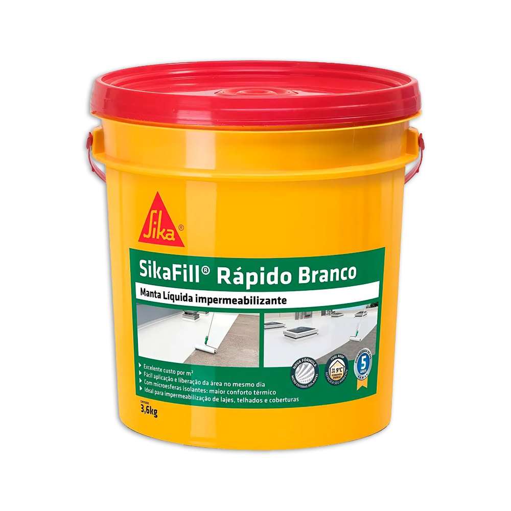 Sikafill Rápido Galão 3,6 Kg││Branco & Cinza (Concreto)