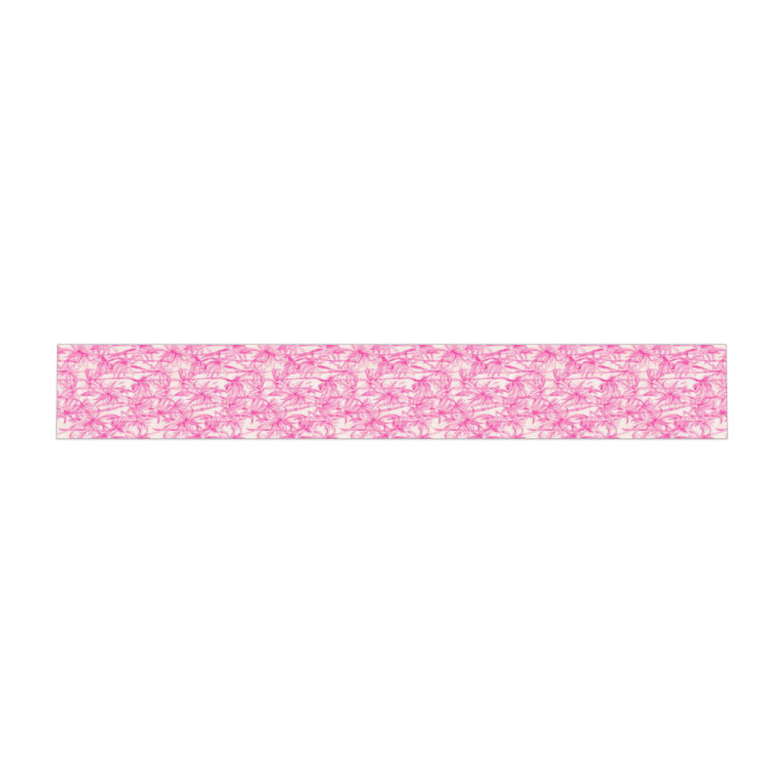 Thumbnail: Wild Palm Trees Linen Table Runner | Pink