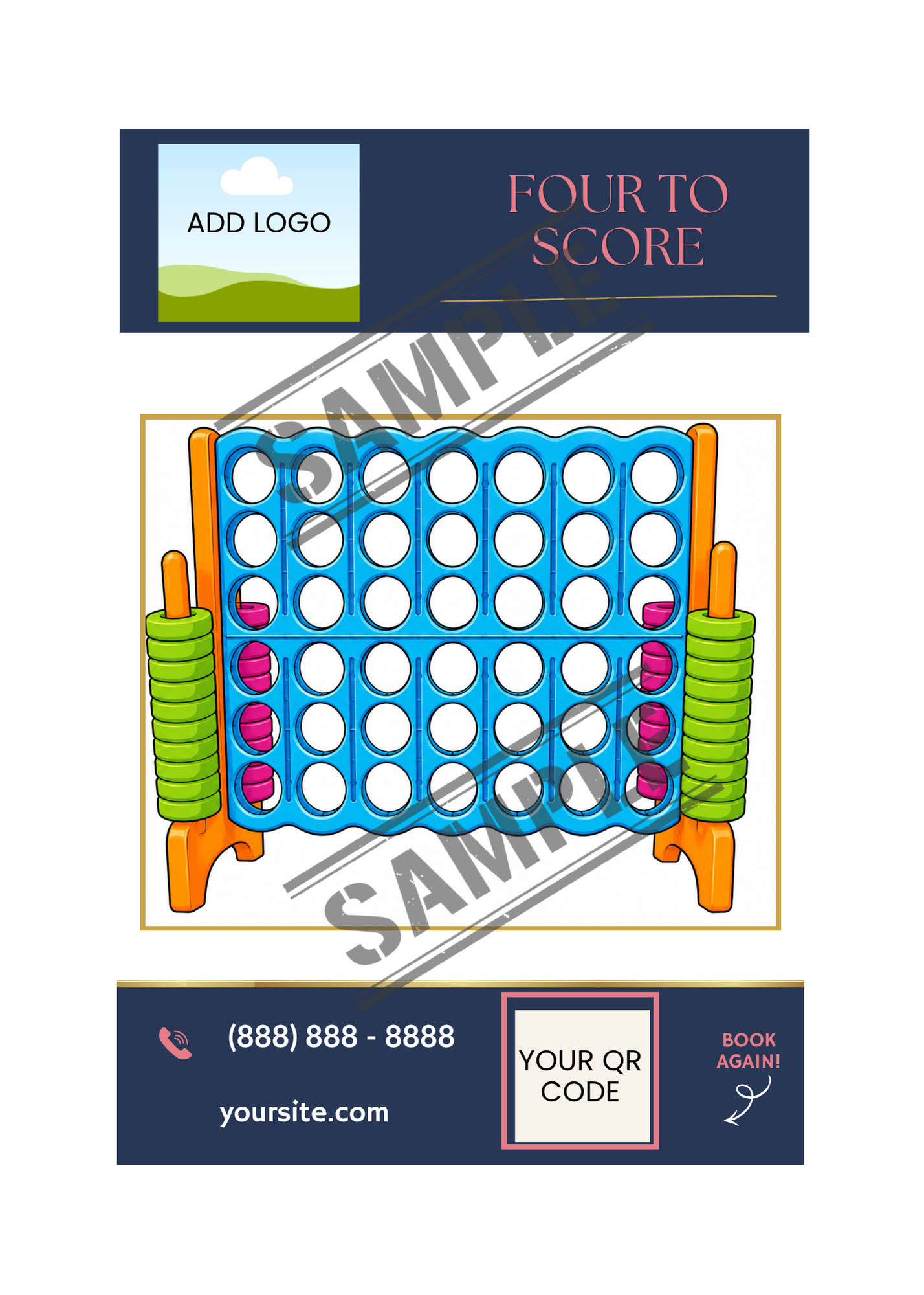 Four to Score Operations Card Template
