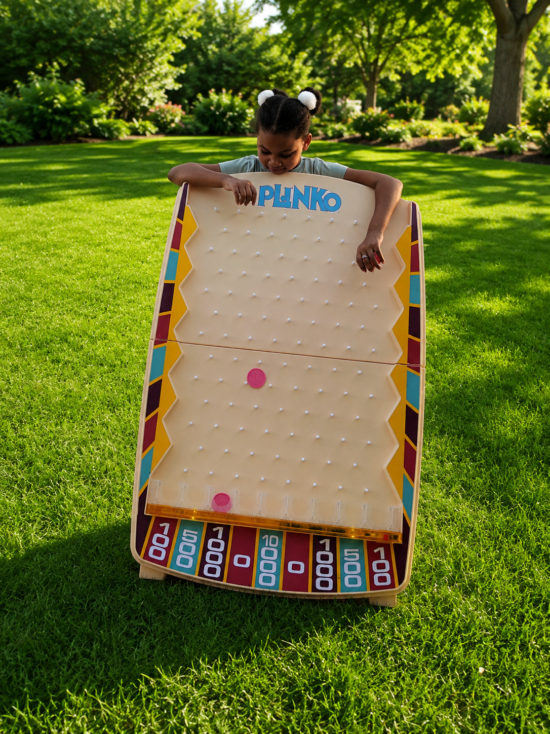 Plinko game rental with trivia QR code in Roseville CA