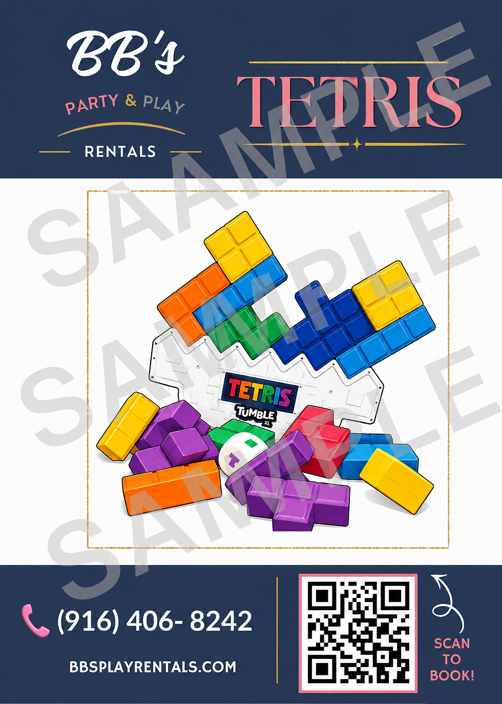 Tetris operations card template sample