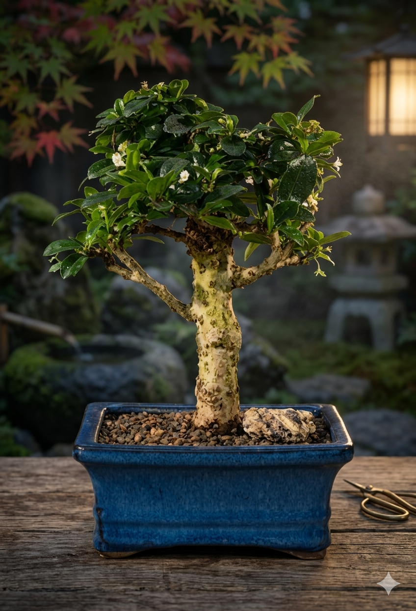 Flowering Fukien Tea Bonsai Tree - Upright Medium