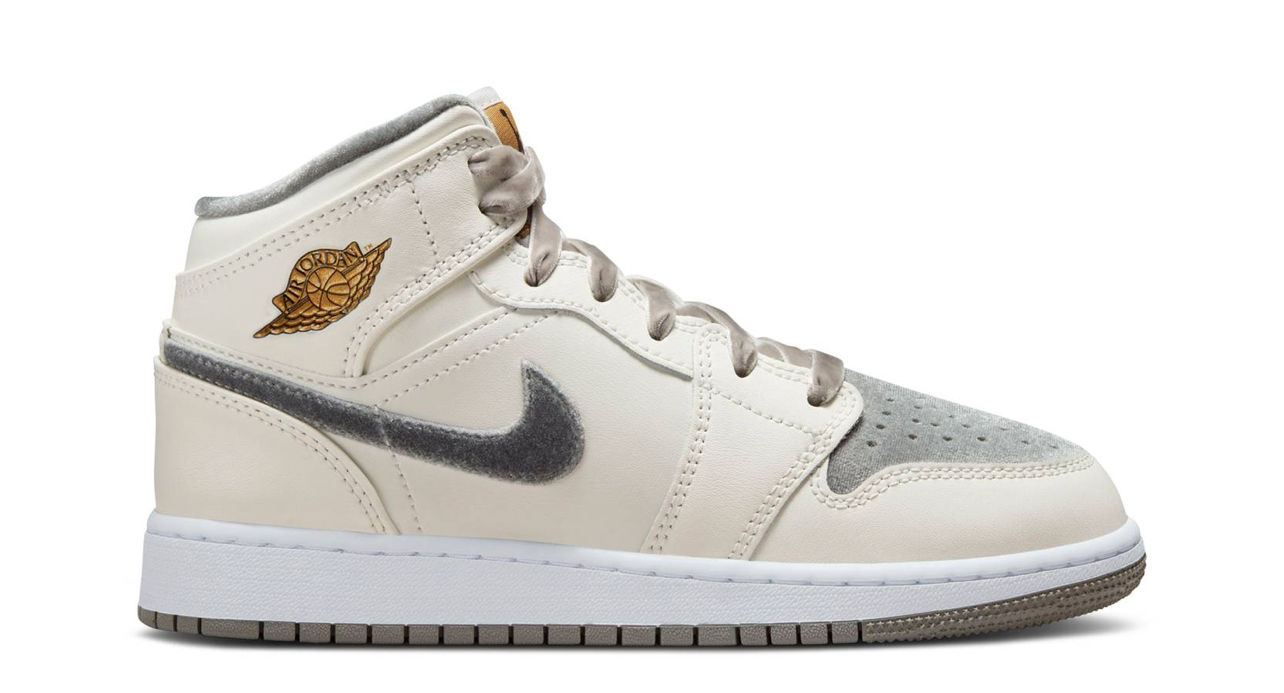 Jordan 1 Mid “PEWTER VELVET TOE” (Gradeschool)