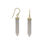 Thumbnail: 14 Karat Gold Plated Gray Moonstone Spike Earrings