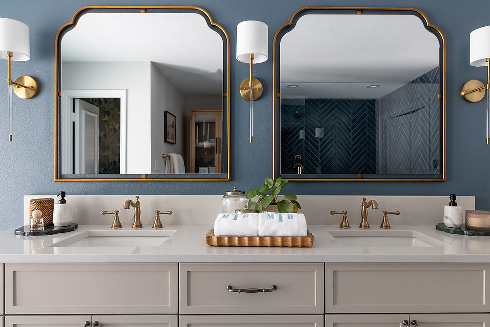 tara lenney design dallas master bath renovation dark finishes cream vanity
