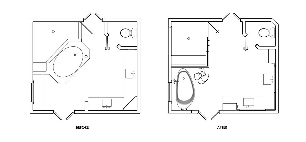 Master Bath Makeover: Turning a Plumbing Mishap into a Luxurious Retreat Dallas Texas layout