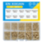 Thumbnail: M2 M2.5 M3 M4 M5 M6 Brass Heat Set Threaded Inserts Assortment Kit