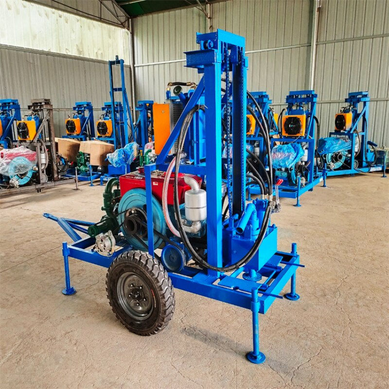 Thumbnail: Hydraulic Crawler Mounted Borehole Drilling Rig  100m - Gasoline 