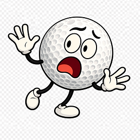 Golf Ball Worried Character 