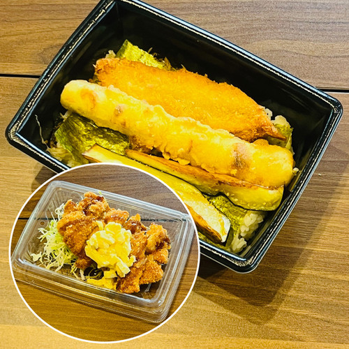 海苔弁とチキンカツタルタル南蛮セパレート - Seaweed bento and