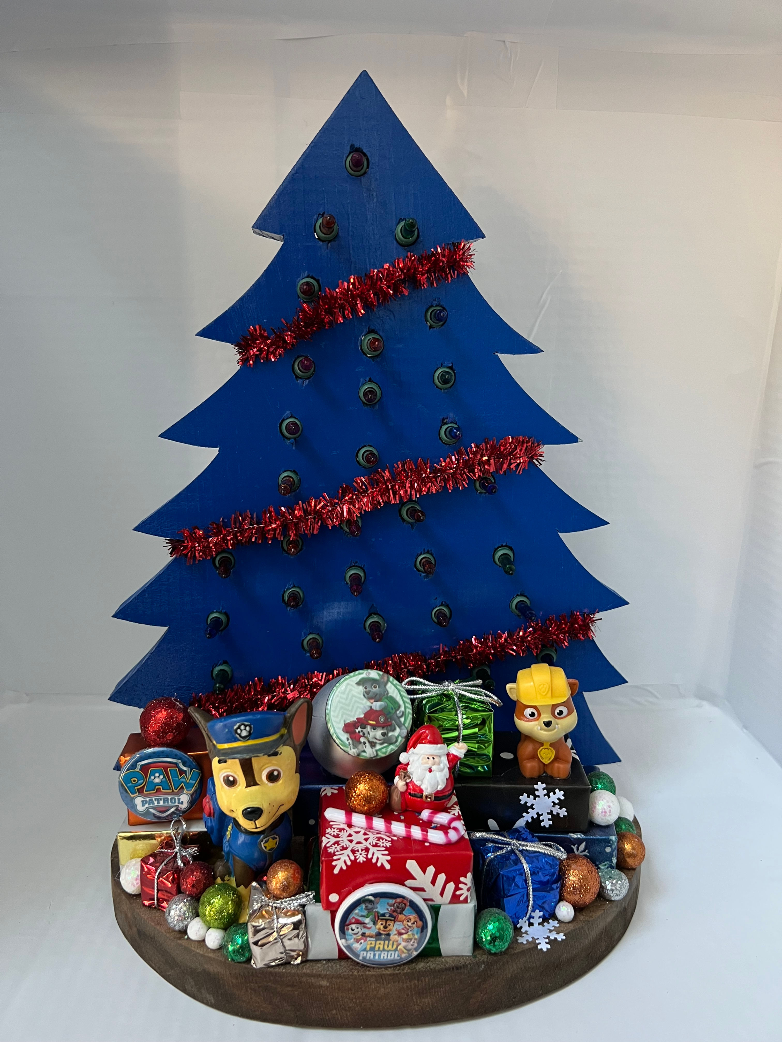 P Patrol Wooden Light-Up Christmas Tree