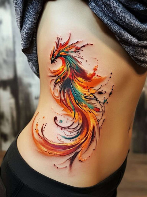 Watercolor Phoenix for Rebirth Vibes