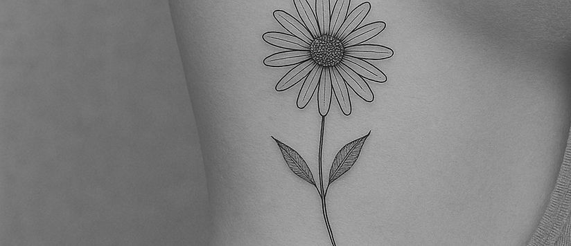 daisy tattoo outline