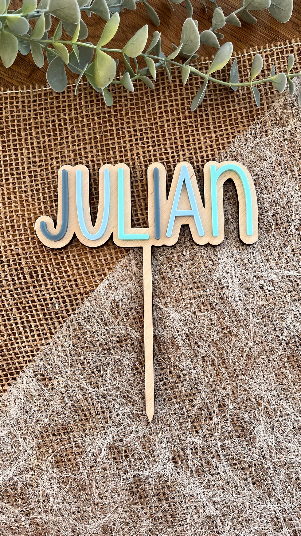 Miniaturbild: Namens Acryl Caketopper | Farben frei wählbar