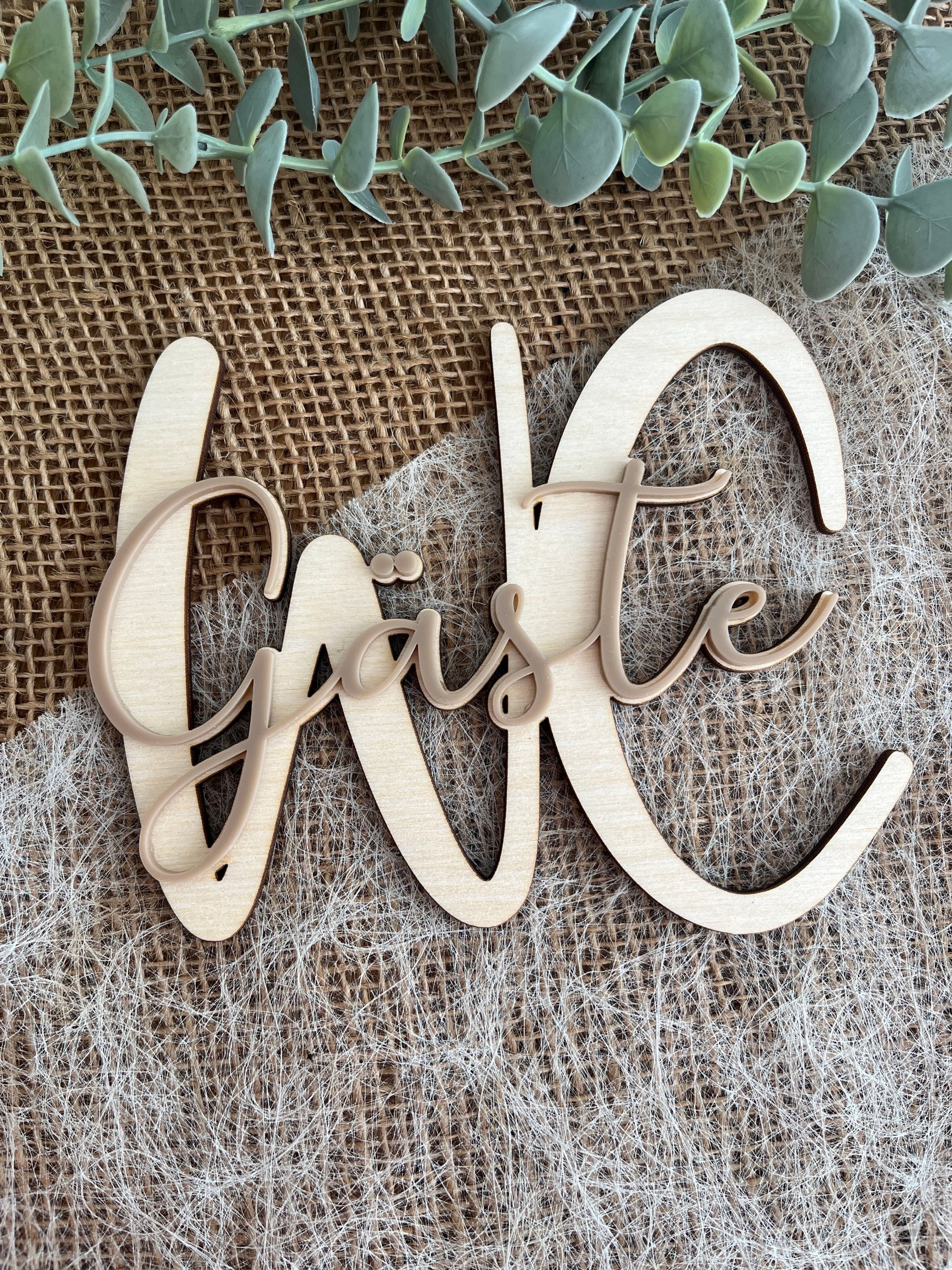 Gäste WC Beschriftung 