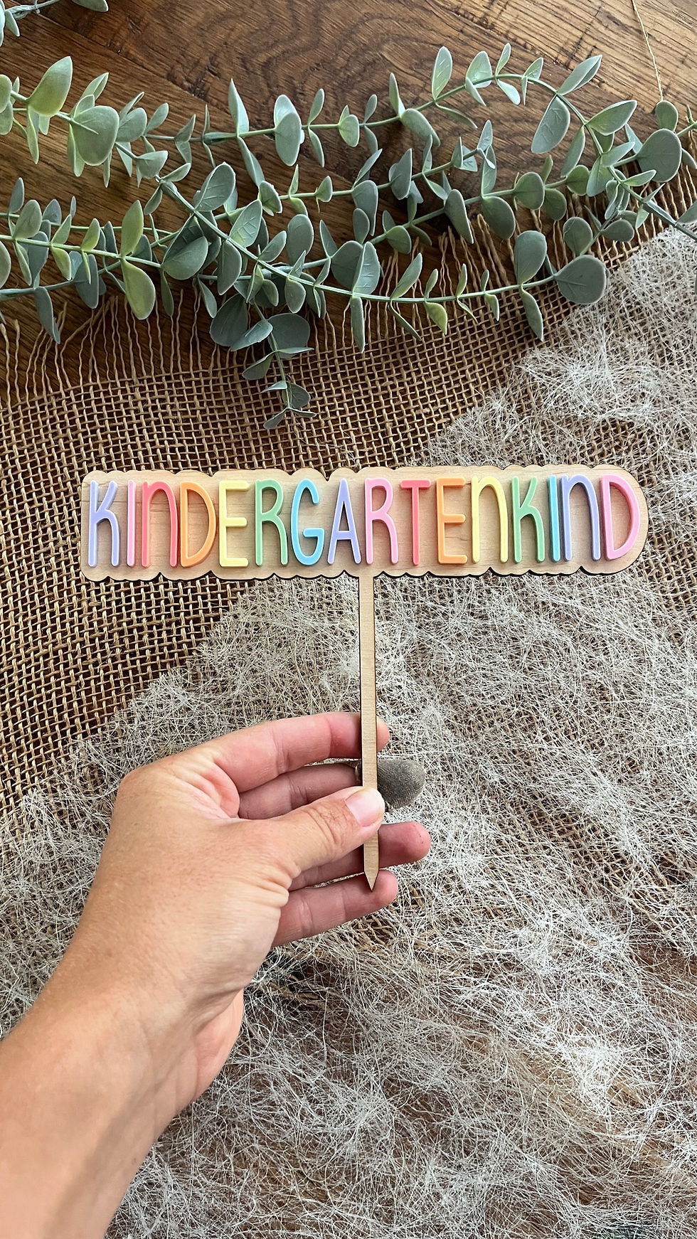 Miniaturbild: Caketopper | Kindergartenkind Acryl bunt