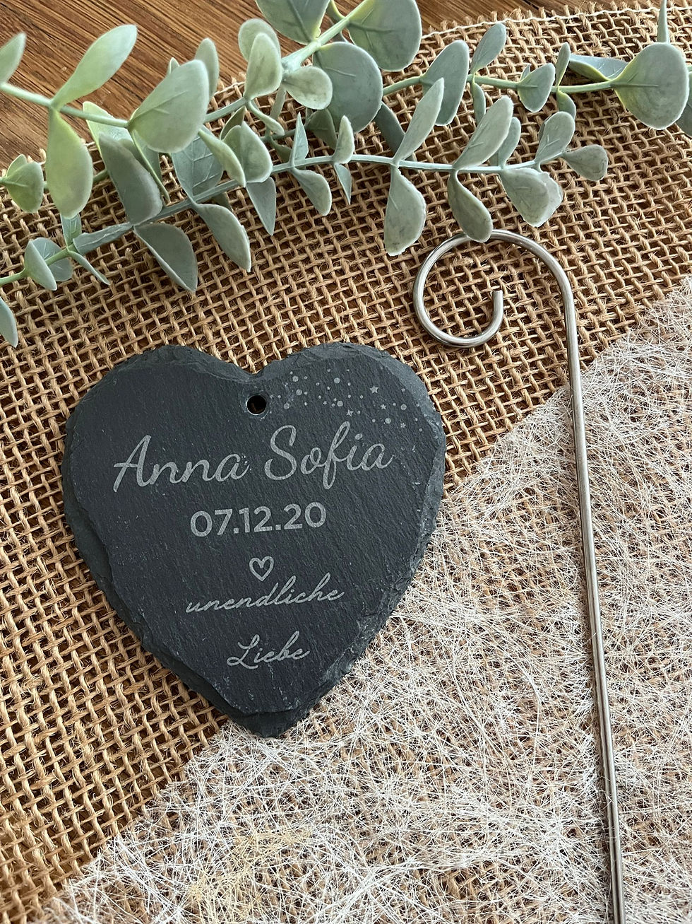 Miniaturbild: Gedenkstecker | Herz oder Kreisform