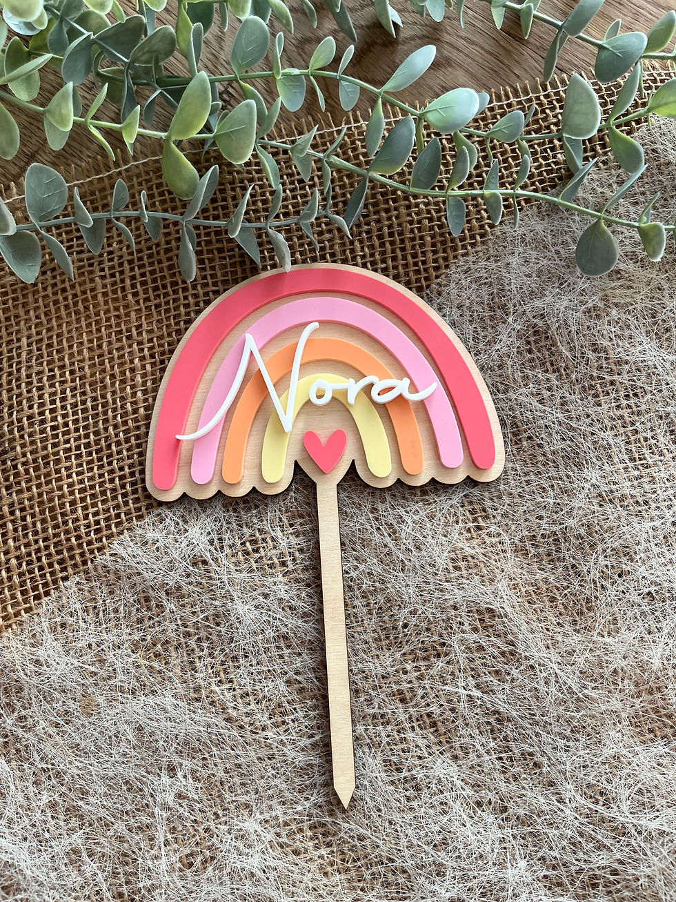 Miniaturbild: Caketopper Regenbogen Acryl
