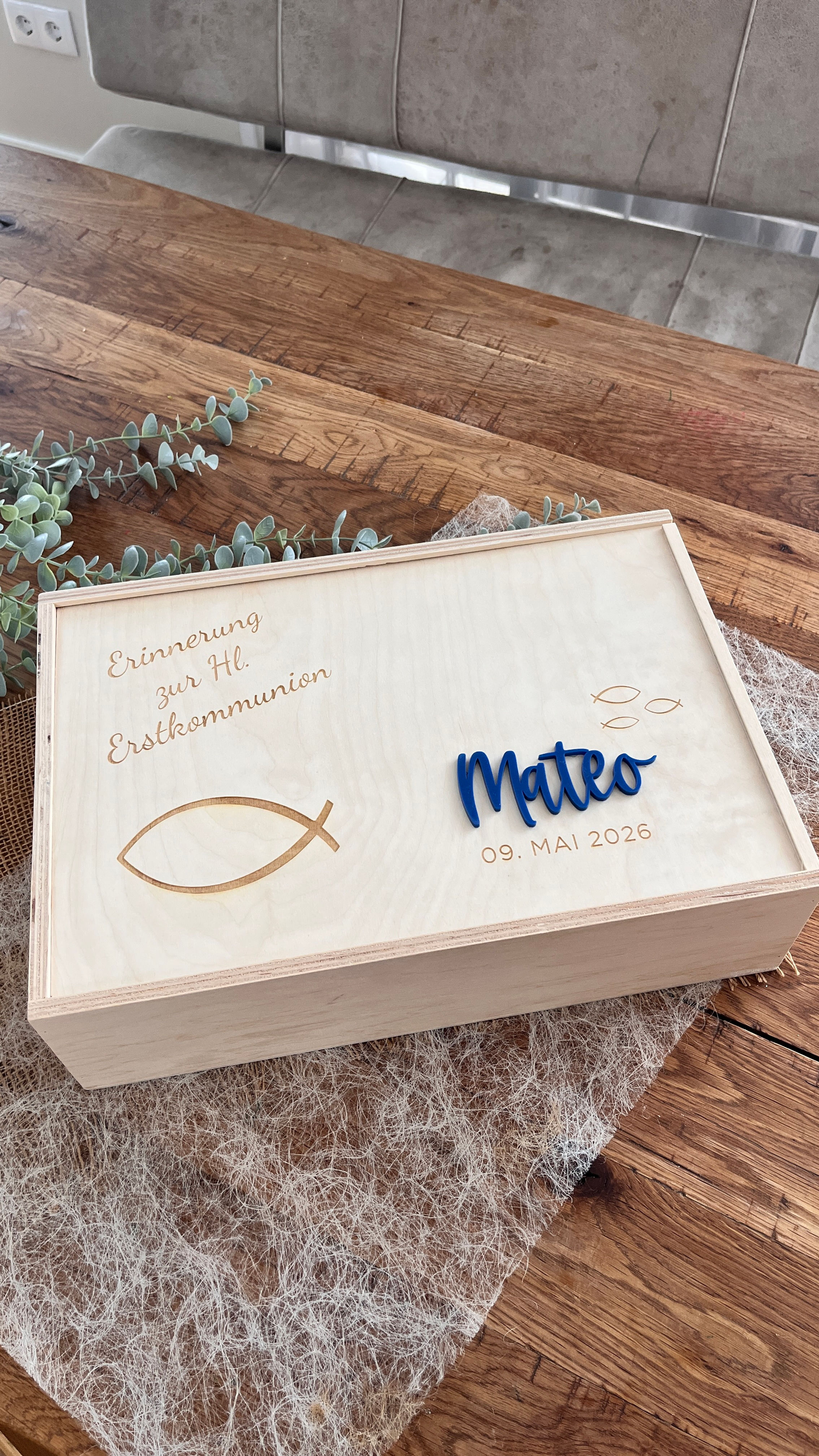 Erinnerungskiste | Anlass + Fisch Symbol 