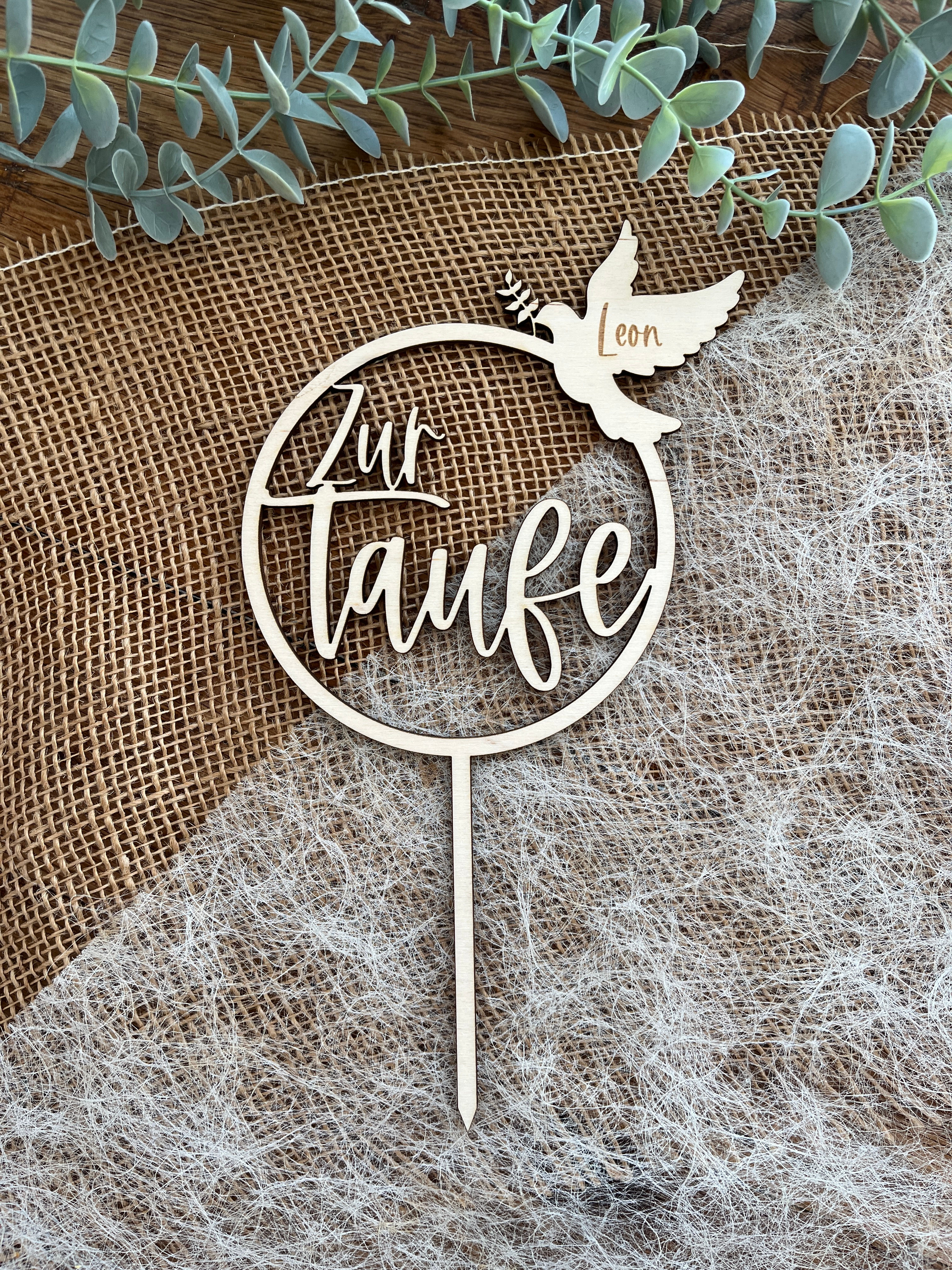Caketopper | Zur Taufe | personalisiert