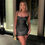 Thumbnail: SUNNY -  Black Leather Mini Dress