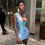 Thumbnail: MARTINA - Bodycon Metallic Mini Dress In Blue